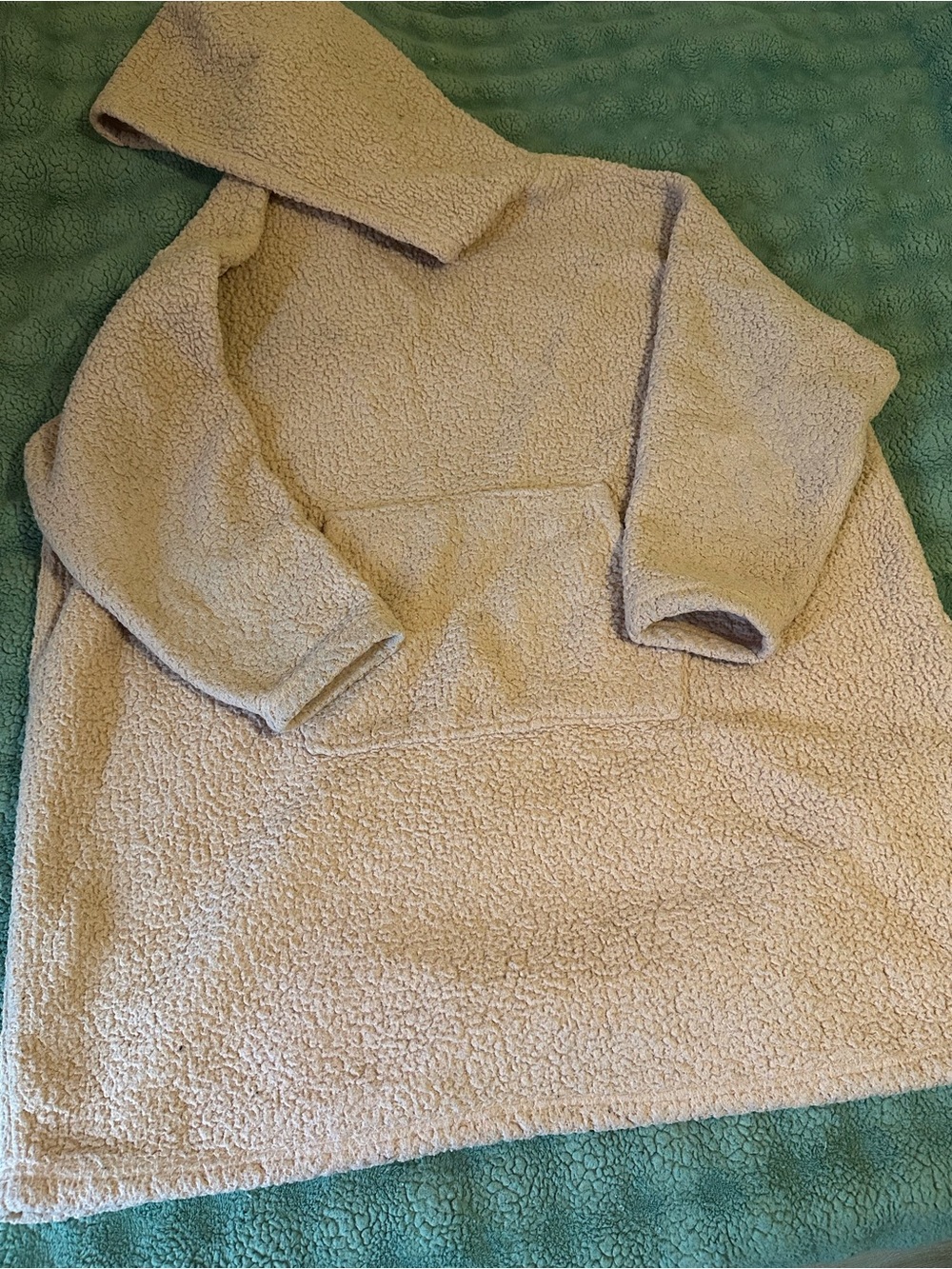 PINK Victoria's Secret women Cream Sherpa Hoodie Cape